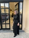 7312 Örme Deri Ceketli Dantel Elbise