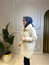 7639 Angora Yakası Kürklü Uzun Hırka