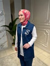 9007 Cepleri Taşlı Tencel Yelek