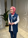 9007 Cepleri Taşlı Tencel Yelek