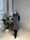 9058 Tilki Kürk Detaylı Kürk Yelek
