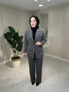 9080 Çizgili Pantolon Takım