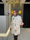 Ak1306 Ön Kol Pulpayet Nakışlı Tunik