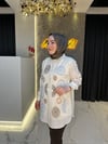 Ak1306 Ön Kol Pulpayet Nakışlı Tunik