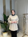 Ak1375 Taşlı Örme Tunik