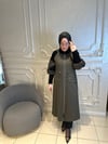 Ceremony5836 Kolları File Detaylı Belden Büzgülü Örme Kap