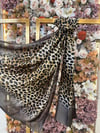 İthal Vual Leopar Desen Şal