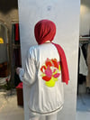 Missemramiss4358 Nakışlı Saten Viscon Bomber