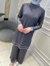 Nuss1510 Kol Çizgili Pantolonlu Takım