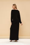 Cut-Out Detaylı Dökümlü Elbise 