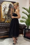 Prenses Model Elbise Siyah