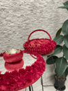 AYNALI TEPSİ SEPET SET BORDO