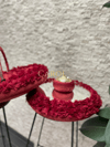 AYNALI TEPSİ SEPET SET BORDO