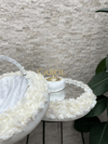 AYNALI TEPSİ SEPET SETİ BEYAZ