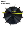 VOLT ELEKTRİK MOTORU PERVANESİ 80 TİP MON. 14*147MM 9 KANATLI (SİYAH)