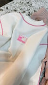 C1843 W.POİNT PEMBE DİKİŞ DETAYLI EKRU SWEAT