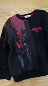 C2056 BATMAN BASKILI SİYAH SWEAT