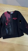 C2056 BATMAN BASKILI SİYAH SWEAT