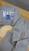 C2067 STITCH BASKILI GRİ TAKIM