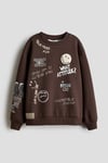 C2083 SMILEY WORLD BASKILI KAHVERENGİ SWEAT