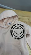 C2116 SMILEY W. KADİFE BASKILI PUDRA SWEAT