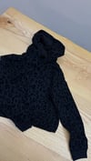 C2120 ANİMAL DESENLİ KAPÜŞONLU SİYAH SWEAT