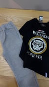 C2156 BLACK PANTHER BASKILI SİYAH T-SHIRT