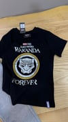 C2156 BLACK PANTHER BASKILI SİYAH T-SHIRT