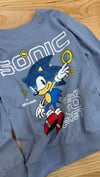 C2162 SONİC BASKILI MAVİ İNCE PAMUKLU SWEAT