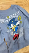 C2162 SONİC BASKILI MAVİ İNCE PAMUKLU SWEAT