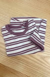 C2224 ÇİZGİLİ FİTİLLİ GÜL KURUSU T-SHIRT