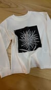 C2235 ÇİÇEK BASKILI UZUN KOL EKRU T-SHIRT