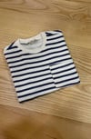 C2236 LACİVERT ÇİZGİLİ ÖRME CEPLİ T-SHIRT