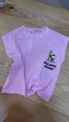 C2240 SNOOPY BASKILI YIKAMALI PEMBE T-SHIRT