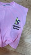 C2240 SNOOPY BASKILI YIKAMALI PEMBE T-SHIRT