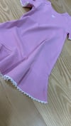 C2247 E.A ETEK UCU VOLANLI PEMBE ELBİSE