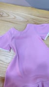 C2247 E.A ETEK UCU VOLANLI PEMBE ELBİSE