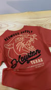 C2252 TEXAS BASKILI KİREMİT T-SHIRT