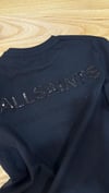 C2269 ALL S. SIRTI PAYET YAZI DETAYLI SİYAH T-SHIRT
