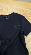 C2269 ALL S. SIRTI PAYET YAZI DETAYLI SİYAH T-SHIRT