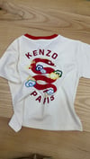 C2330 KNZ YILAN BASKILI KREM T-SHIRT