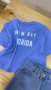 C2336 KADİFE BASKILI MAVİ T-SHIRT