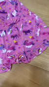 C2376 PONY DESENLİ PEMBE ŞORTLU TULUM