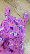 C2376 PONY DESENLİ PEMBE ŞORTLU TULUM