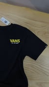 C2383  VNS ÖN/ARKA FLAMİNGO BASKILI SİYAH T-SHIRT