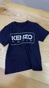 C2385 KNZ BASKILI LACİVERT T-SHIRT