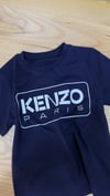 C2385 KNZ BASKILI LACİVERT T-SHIRT