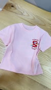 C2390 KNZ YILAN BASKILI PEMBE T-SHIRT