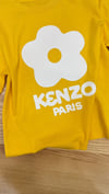 C2398 KNZ ÇİÇEK BASKILI SARI T-SHIRT