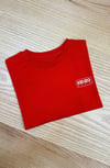 C2399 KNZ BASKILI KIRMIZI T-SHIRT